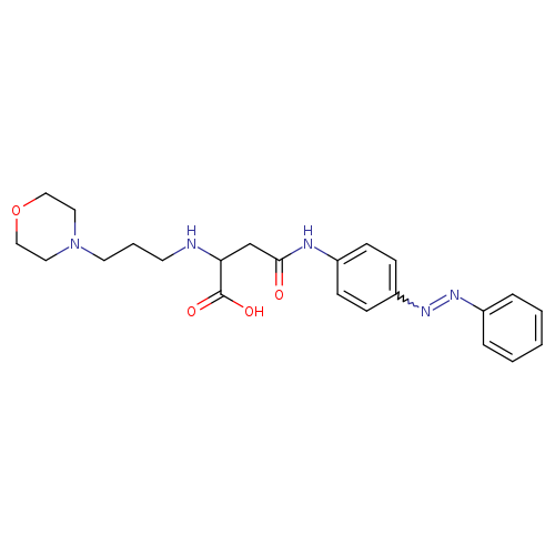 2-{[3-(morpholin-4-yl)propyl]amino}-3-({4-[(Z)-2-phenyldiazen-1-yl]phenyl}carbamoyl)propanoic acid