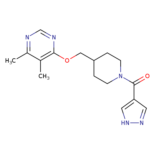 4,5-dimethyl-6-{[1-(1H-pyrazole-4-carbonyl)piperidin-4-yl]methoxy}pyrimidine