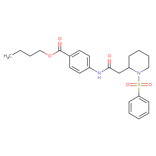 butyl 4-{2-[1-(benzenesulfonyl)piperidin-2-yl]acetamido}benzoate