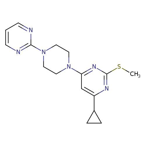 4-cyclopropyl-2-(methylsulfanyl)-6-[4-(pyrimidin-2-yl)piperazin-1-yl]pyrimidine