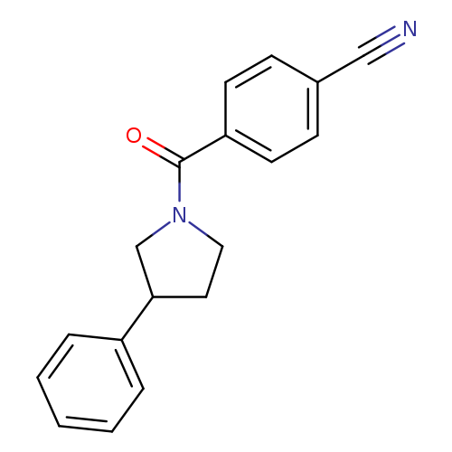 4-(3-phenylpyrrolidine-1-carbonyl)benzonitrile