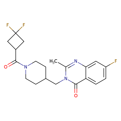3-{[1-(3,3-difluorocyclobutanecarbonyl)piperidin-4-yl]methyl}-7-fluoro-2-methyl-3,4-dihydroquinazolin-4-one