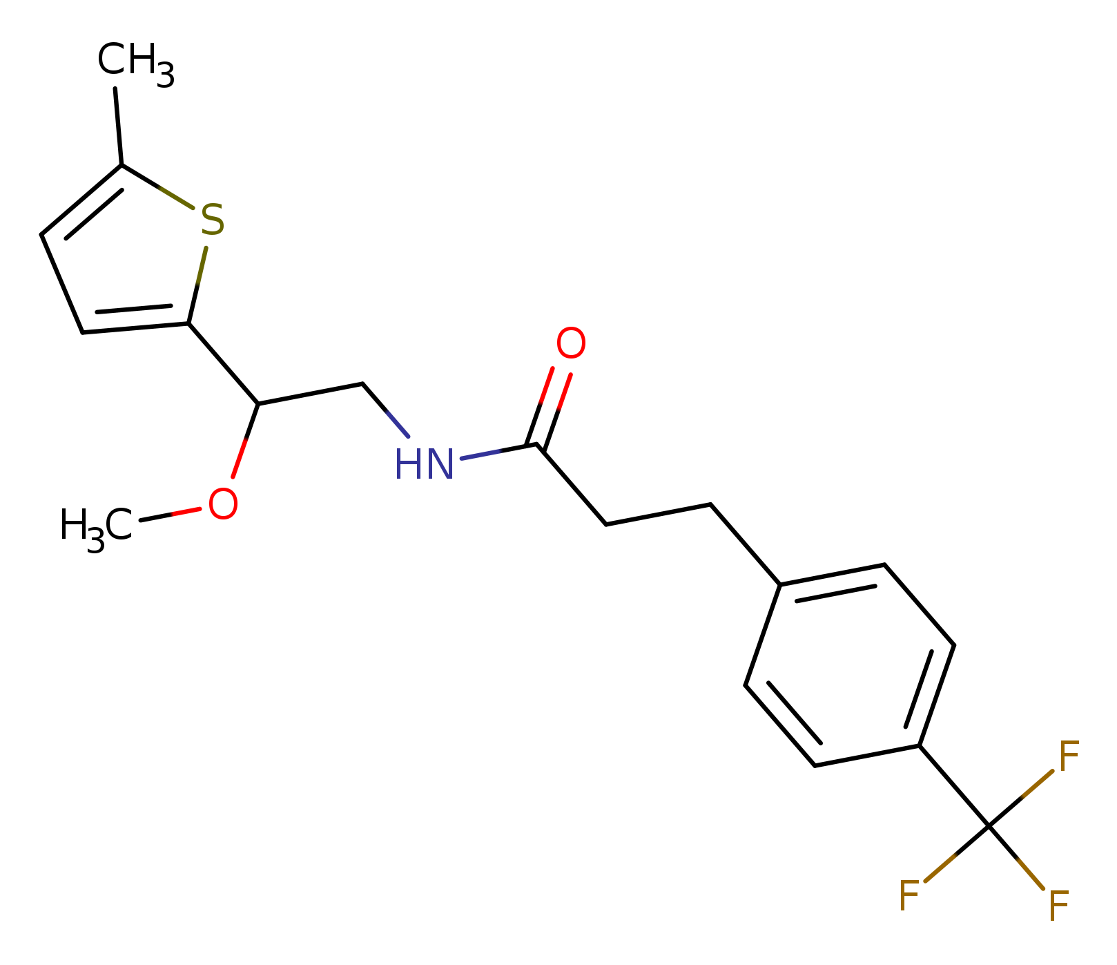 N-[2-methoxy-2-(5-methylthiophen-2-yl)ethyl]-3-[4-(trifluoromethyl)phenyl]propanamide