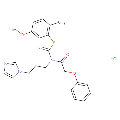 N-[3-(1H-imidazol-1-yl)propyl]-N-(4-methoxy-7-methyl-1,3-benzothiazol-2-yl)-2-phenoxyacetamide hydrochloride