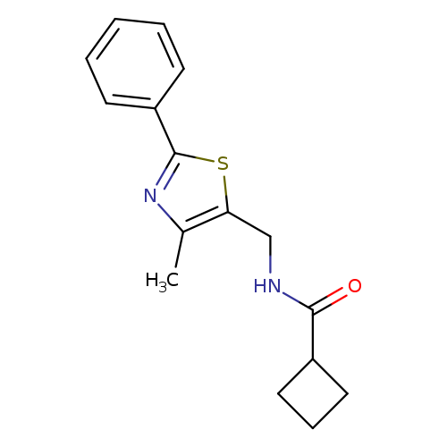 N-[(4-methyl-2-phenyl-1,3-thiazol-5-yl)methyl]cyclobutanecarboxamide