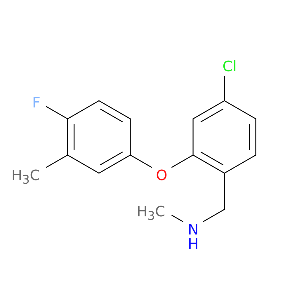 {[4-chloro-2-(4-fluoro-3-methylphenoxy)phenyl]methyl}(methyl)amine
