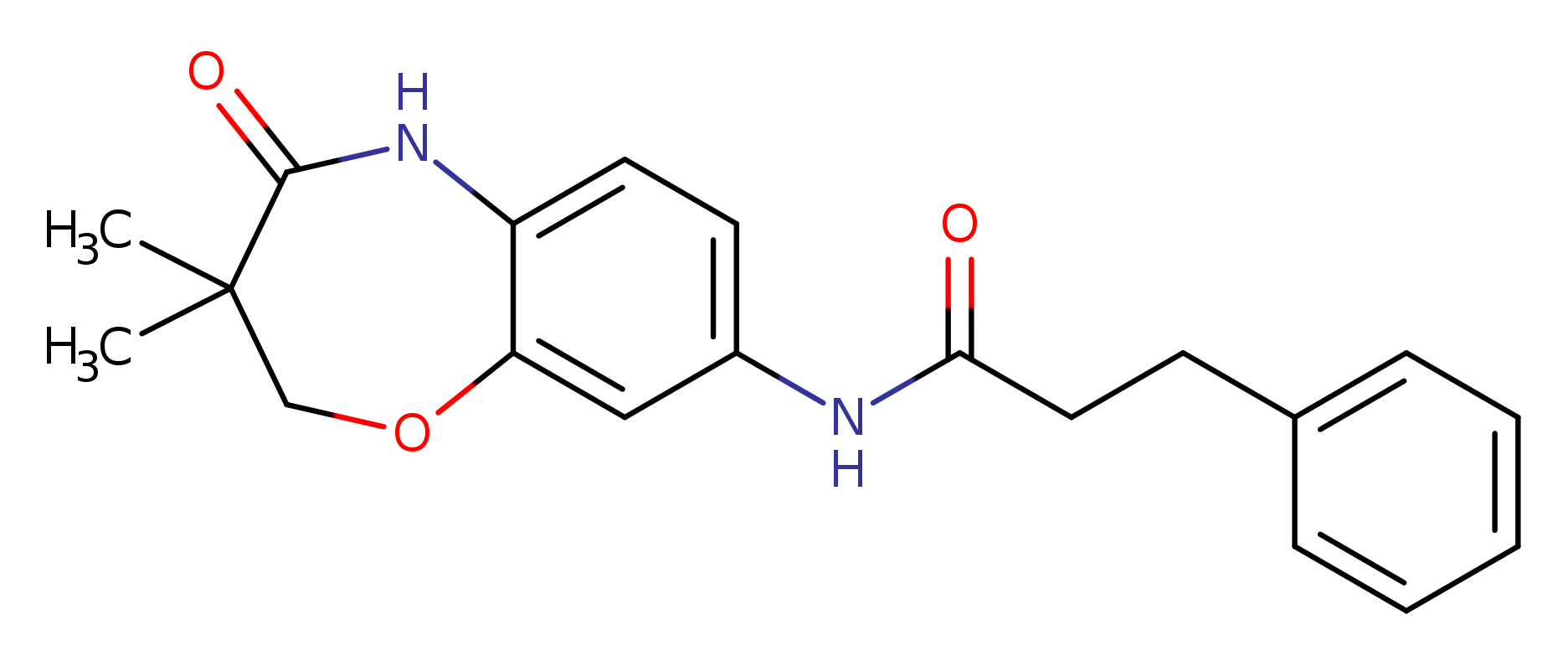 N-(3,3-dimethyl-4-oxo-2,3,4,5-tetrahydro-1,5-benzoxazepin-8-yl)-3-phenylpropanamide