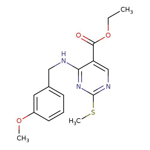 ethyl 4-[(3-methoxybenzyl)amino]-2-(methylsulfanyl)-5-pyrimidinecarboxylate