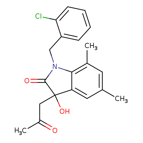 1-[(2-chlorophenyl)methyl]-3-hydroxy-5,7-dimethyl-3-(2-oxopropyl)-2,3-dihydro-1H-indol-2-one
