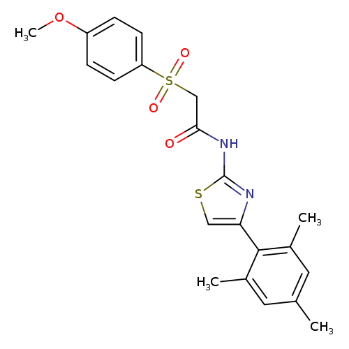 2-(4-methoxybenzenesulfonyl)-N-[4-(2,4,6-trimethylphenyl)-1,3-thiazol-2-yl]acetamide