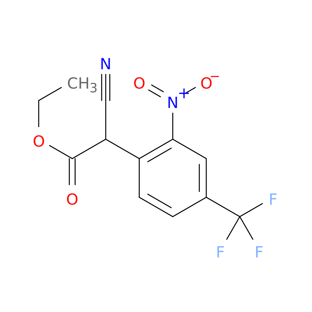ETHYL ALPHA-CYANO-2-NITRO-4-(TRIFLUOROMETHYL)PHENYLACETATE