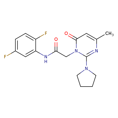 N-(2,5-difluorophenyl)-2-[4-methyl-6-oxo-2-(pyrrolidin-1-yl)-1,6-dihydropyrimidin-1-yl]acetamide