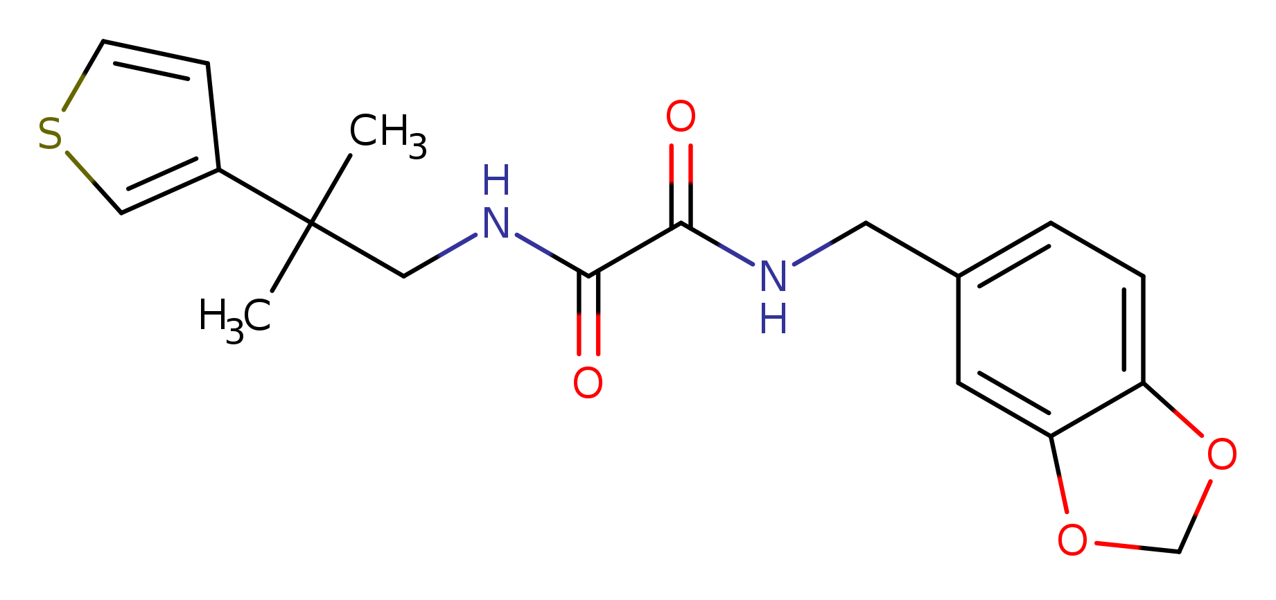 N'-[(2H-1,3-benzodioxol-5-yl)methyl]-N-[2-methyl-2-(thiophen-3-yl)propyl]ethanediamide