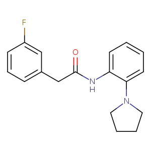 2-(3-fluorophenyl)-N-[2-(pyrrolidin-1-yl)phenyl]acetamide