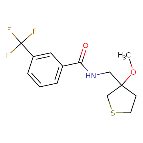 N-[(3-methoxythiolan-3-yl)methyl]-3-(trifluoromethyl)benzamide