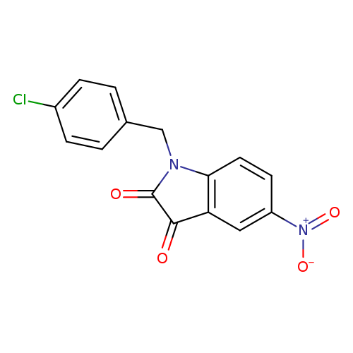 1-[(4-chlorophenyl)methyl]-5-nitro-2,3-dihydro-1H-indole-2,3-dione