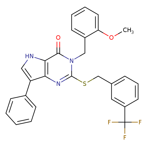 3-[(2-methoxyphenyl)methyl]-7-phenyl-2-({[3-(trifluoromethyl)phenyl]methyl}sulfanyl)-3H,4H,5H-pyrrolo[3,2-d]pyrimidin-4-one