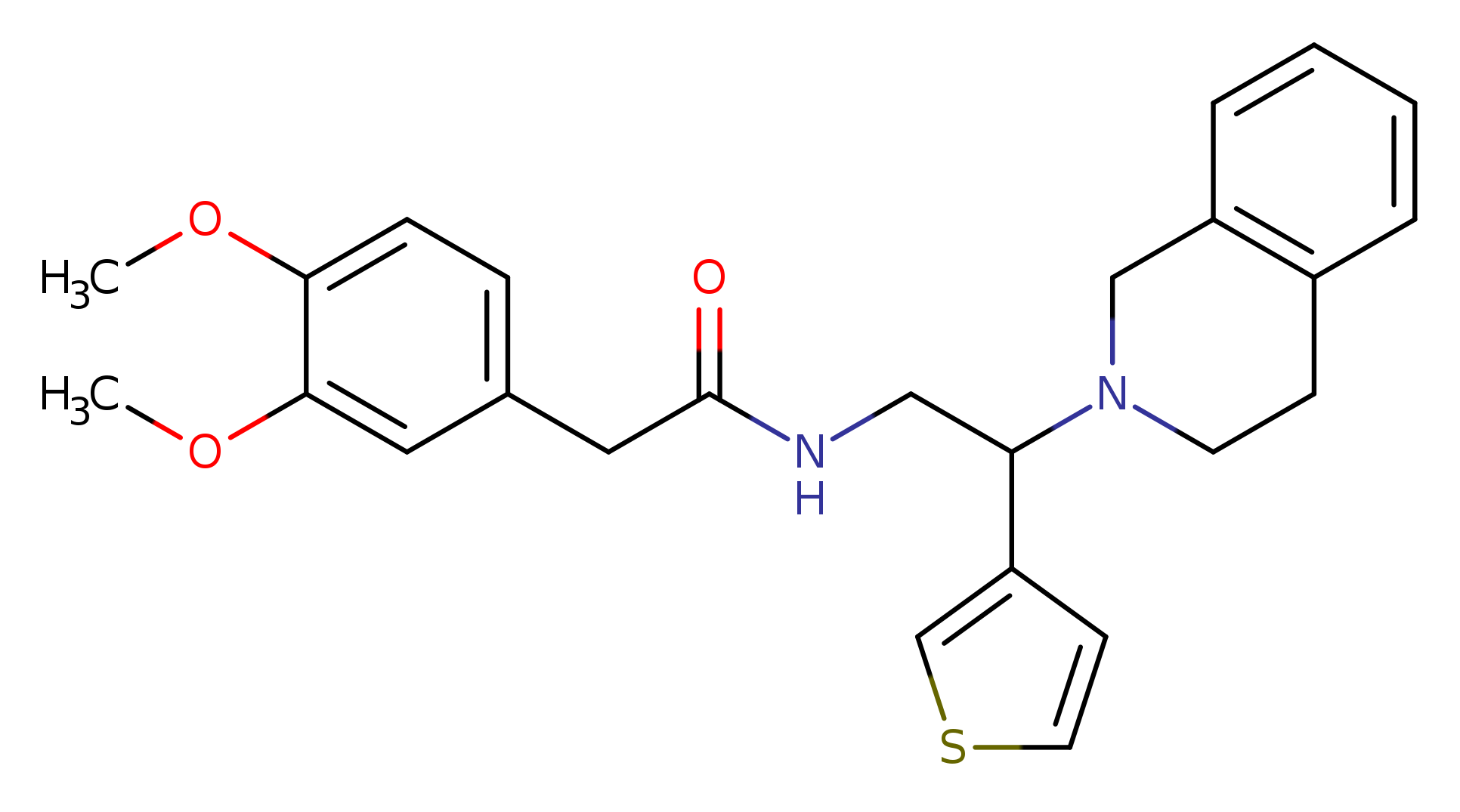 2-(3,4-dimethoxyphenyl)-N-[2-(1,2,3,4-tetrahydroisoquinolin-2-yl)-2-(thiophen-3-yl)ethyl]acetamide