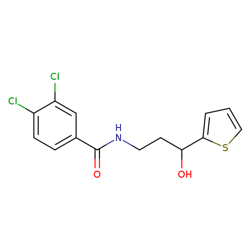 3,4-dichloro-N-[3-hydroxy-3-(thiophen-2-yl)propyl]benzamide