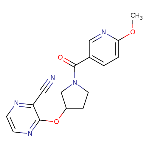 3-{[1-(6-methoxypyridine-3-carbonyl)pyrrolidin-3-yl]oxy}pyrazine-2-carbonitrile