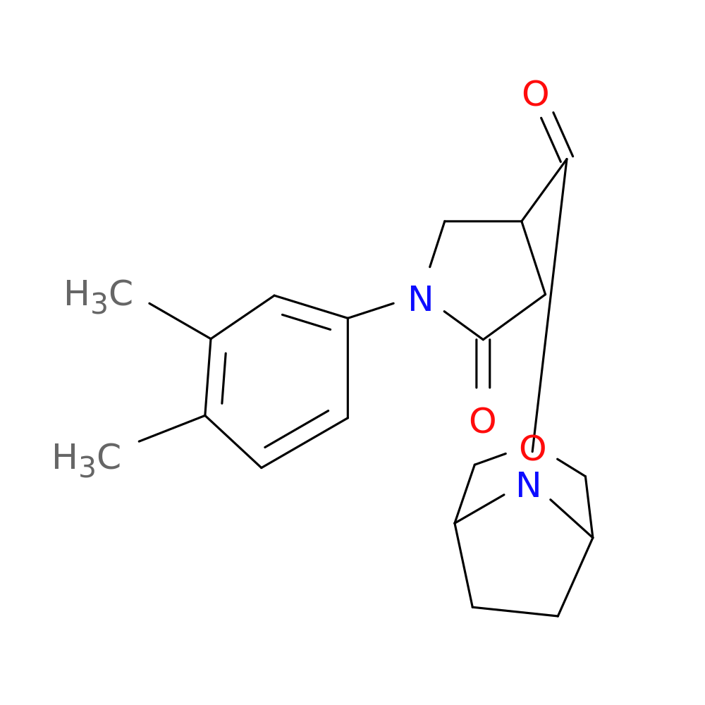 1-(3,4-dimethylphenyl)-4-{3-oxa-8-azabicyclo[3.2.1]octane-8-carbonyl}pyrrolidin-2-one