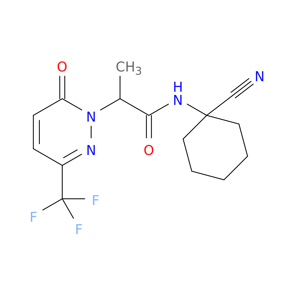 N-(1-cyanocyclohexyl)-2-[6-oxo-3-(trifluoromethyl)-1,6-dihydropyridazin-1-yl]propanamide