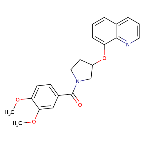 8-{[1-(3,4-dimethoxybenzoyl)pyrrolidin-3-yl]oxy}quinoline