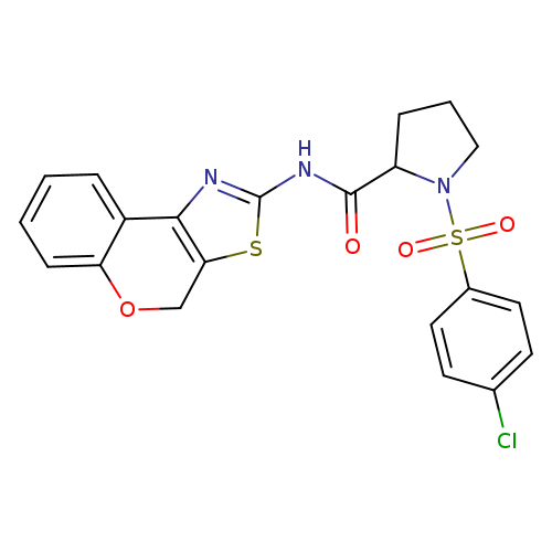 1-(4-chlorobenzenesulfonyl)-N-{4H-chromeno[4,3-d][1,3]thiazol-2-yl}pyrrolidine-2-carboxamide