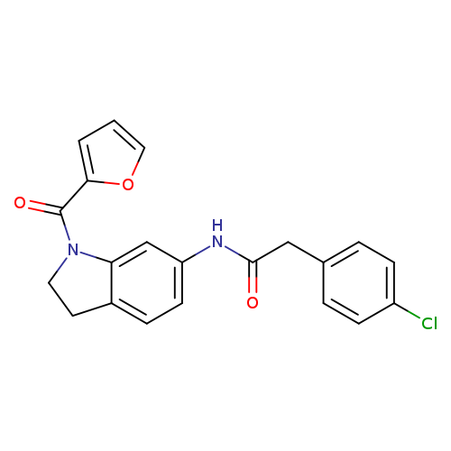 2-(4-chlorophenyl)-N-[1-(furan-2-carbonyl)-2,3-dihydro-1H-indol-6-yl]acetamide