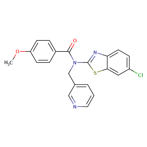 N-(6-chloro-1,3-benzothiazol-2-yl)-4-methoxy-N-[(pyridin-3-yl)methyl]benzamide