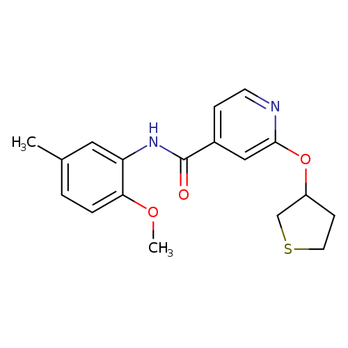 N-(2-methoxy-5-methylphenyl)-2-(thiolan-3-yloxy)pyridine-4-carboxamide
