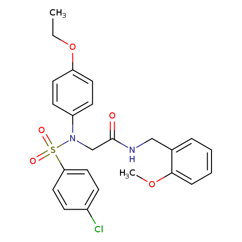 2-{[(4-chlorophenyl)sulfonyl]-4-ethoxyanilino}-N-(2-methoxybenzyl)acetamide