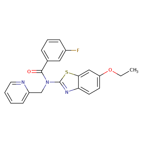 N-(6-ethoxy-1,3-benzothiazol-2-yl)-3-fluoro-N-[(pyridin-2-yl)methyl]benzamide