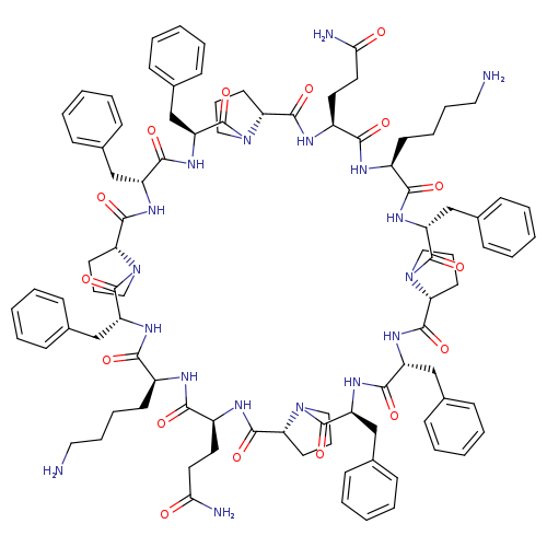 Cyclo(L-glutaminyl-L-lysyl-D-phenylalanyl-D-prolyl-D-phenylalanyl-L-phenylalanyl-D-prolyl-L-glutaminyl-L-lysyl-D-phenylalanyl-D-prolyl-D-phenylalanyl-L-phenylalanyl-D-prolyl)