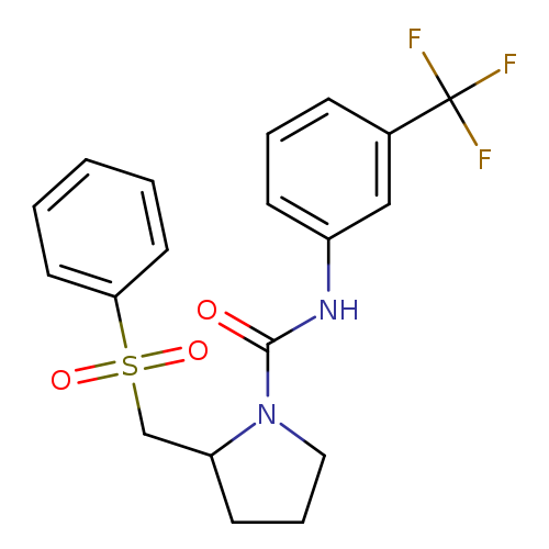 2-[(benzenesulfonyl)methyl]-N-[3-(trifluoromethyl)phenyl]pyrrolidine-1-carboxamide
