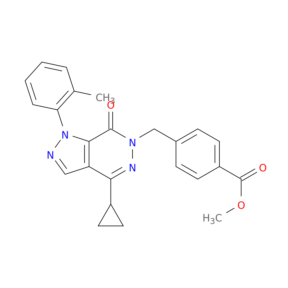 methyl 4-{[4-cyclopropyl-1-(2-methylphenyl)-7-oxo-1H,6H,7H-pyrazolo[3,4-d]pyridazin-6-yl]methyl}benzoate