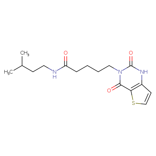 5-{2,4-dioxo-1H,2H,3H,4H-thieno[3,2-d]pyrimidin-3-yl}-N-(3-methylbutyl)pentanamide