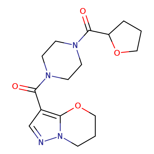 1-(oxolane-2-carbonyl)-4-{5H,6H,7H-pyrazolo[3,2-b][1,3]oxazine-3-carbonyl}piperazine