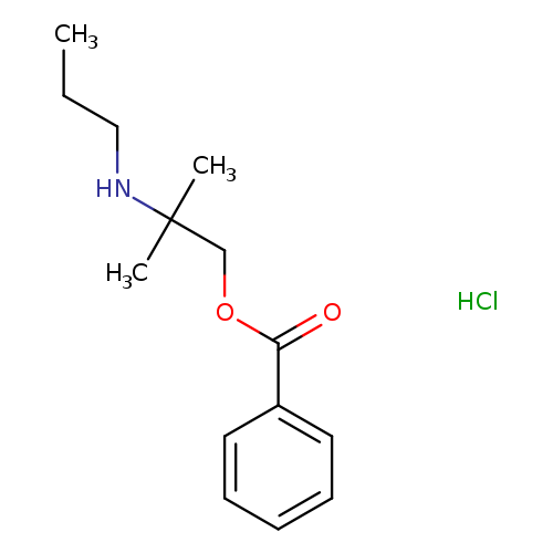 1-Propanol, 2-methyl-2-(propylamino)-, benzoate (ester), hydrochloride