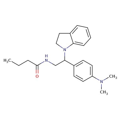 N-[2-(2,3-dihydro-1H-indol-1-yl)-2-[4-(dimethylamino)phenyl]ethyl]butanamide