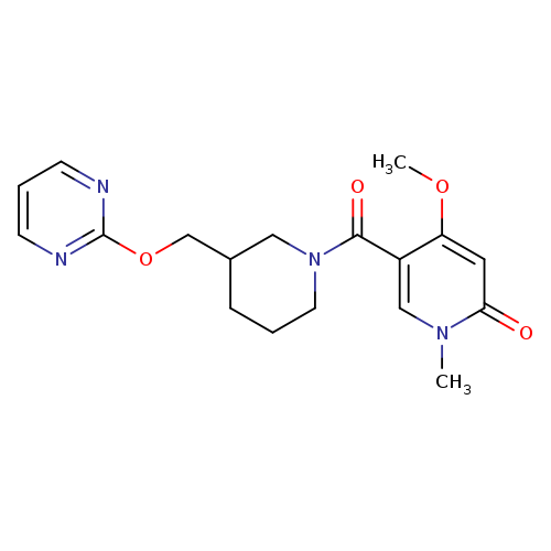 4-methoxy-1-methyl-5-{3-[(pyrimidin-2-yloxy)methyl]piperidine-1-carbonyl}-1,2-dihydropyridin-2-one
