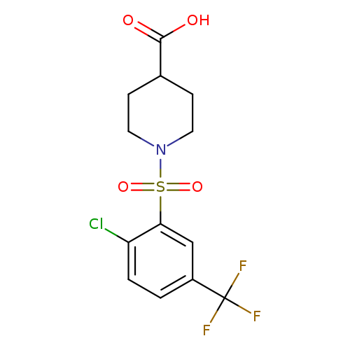 1-[2-chloro-5-(trifluoromethyl)benzenesulfonyl]piperidine-4-carboxylic acid