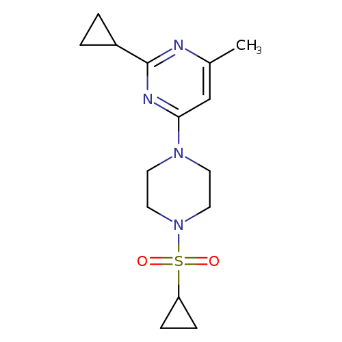 4-[4-(cyclopropanesulfonyl)piperazin-1-yl]-2-cyclopropyl-6-methylpyrimidine