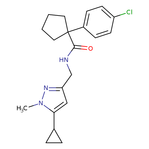 1-(4-chlorophenyl)-N-[(5-cyclopropyl-1-methyl-1H-pyrazol-3-yl)methyl]cyclopentane-1-carboxamide