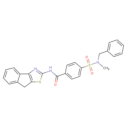4-[benzyl(methyl)sulfamoyl]-N-{8H-indeno[1,2-d][1,3]thiazol-2-yl}benzamide