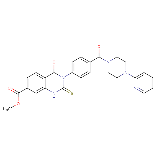 methyl 4-oxo-3-{4-[4-(pyridin-2-yl)piperazine-1-carbonyl]phenyl}-2-sulfanylidene-1,2,3,4-tetrahydroquinazoline-7-carboxylate