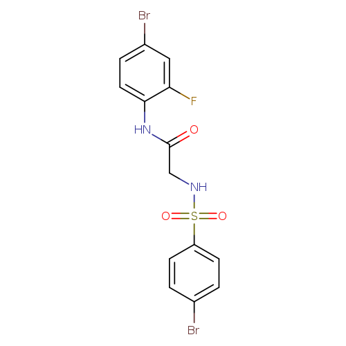 N-(4-bromo-2-fluorophenyl)-2-{[(4-bromophenyl)sulfonyl]amino}acetamide