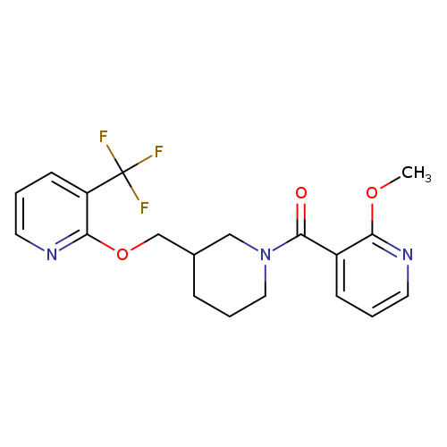 2-methoxy-3-[3-({[3-(trifluoromethyl)pyridin-2-yl]oxy}methyl)piperidine-1-carbonyl]pyridine