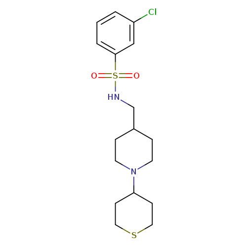 3-chloro-N-{[1-(thian-4-yl)piperidin-4-yl]methyl}benzene-1-sulfonamide