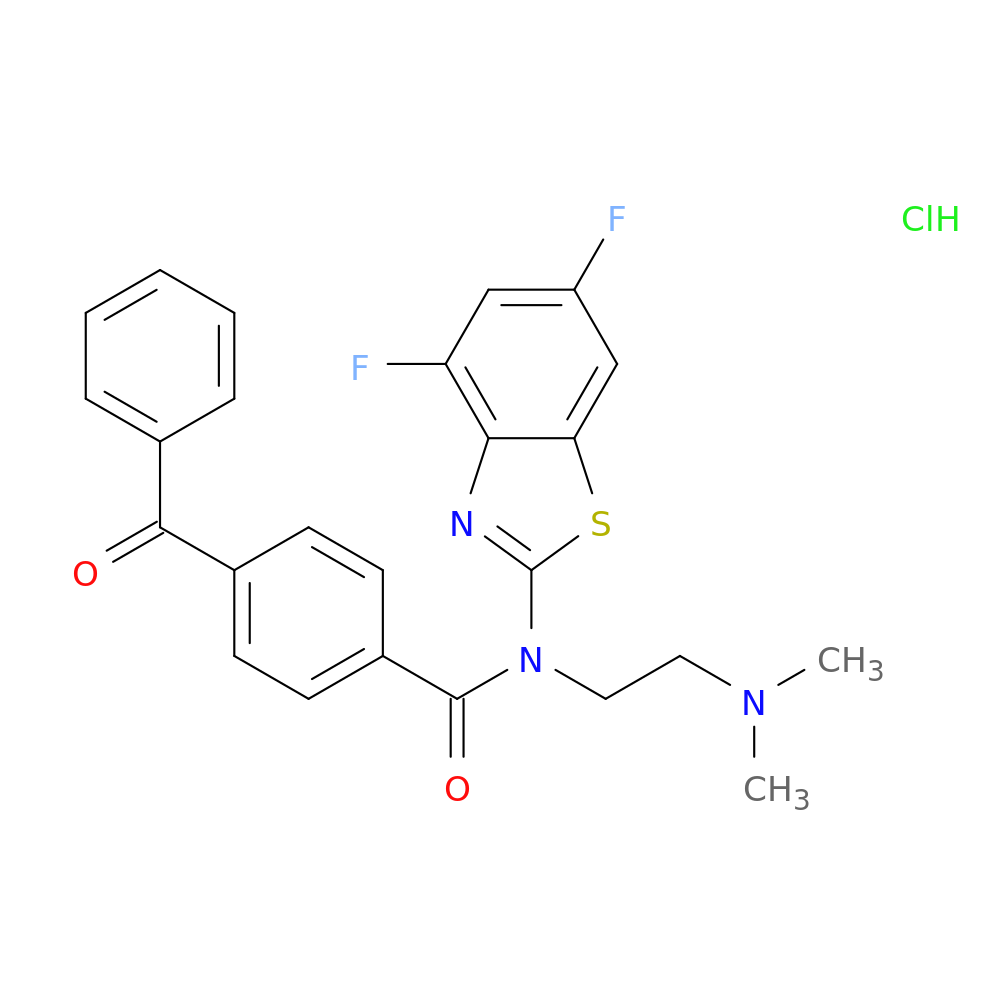 4-benzoyl-N-(4,6-difluoro-1,3-benzothiazol-2-yl)-N-[2-(dimethylamino)ethyl]benzamide hydrochloride